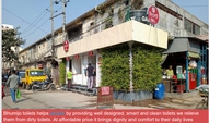 Hygienic and comfortable public toilet experience at bazaars